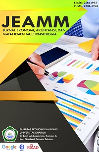 Cover Jurnal Ekonomi, Akuntansi dan Manajemen Multiparadigma (JEAMM)